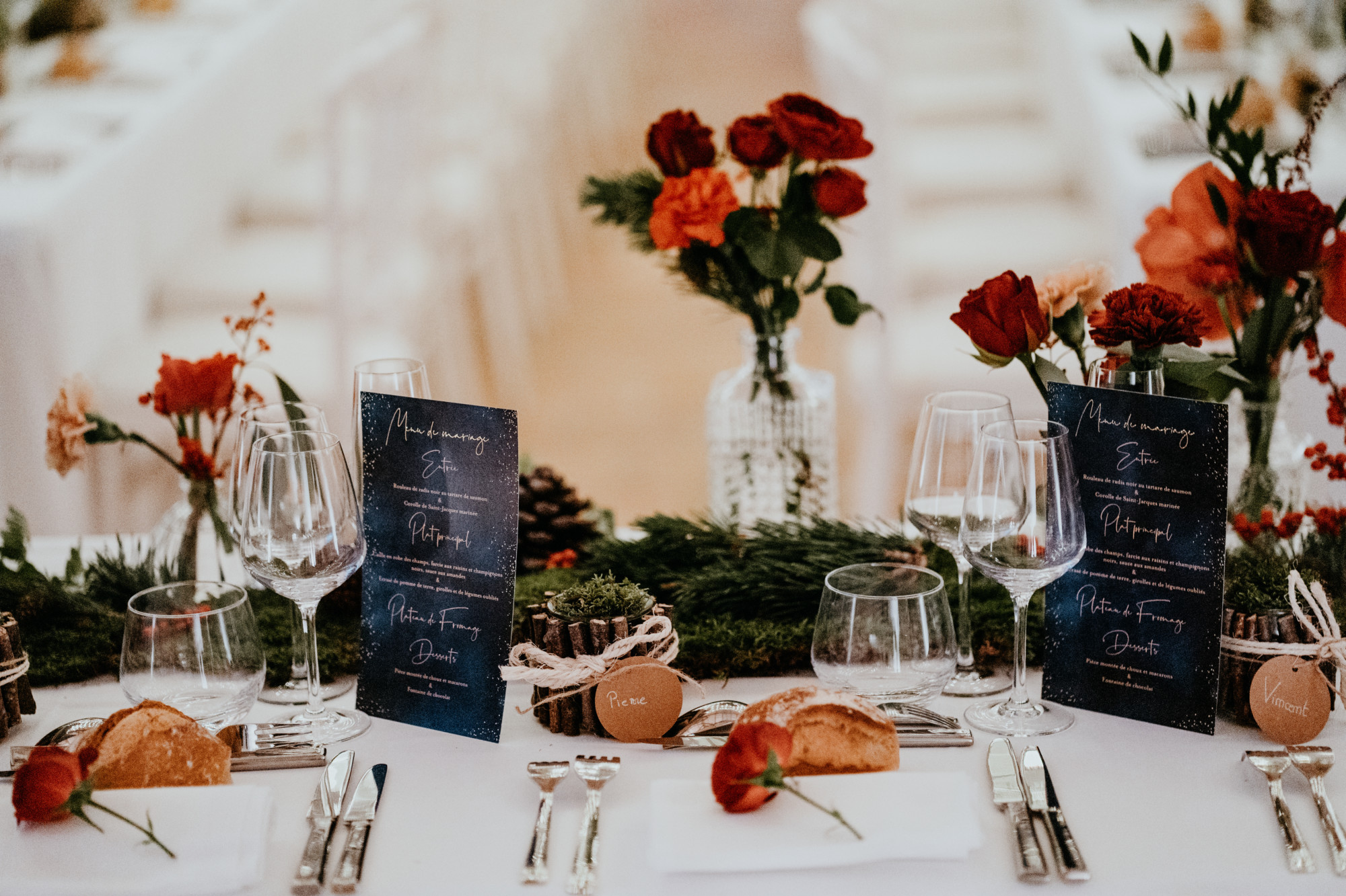 composition florale, mariage, centre de table, fleuriste mariage, décoration de mariage