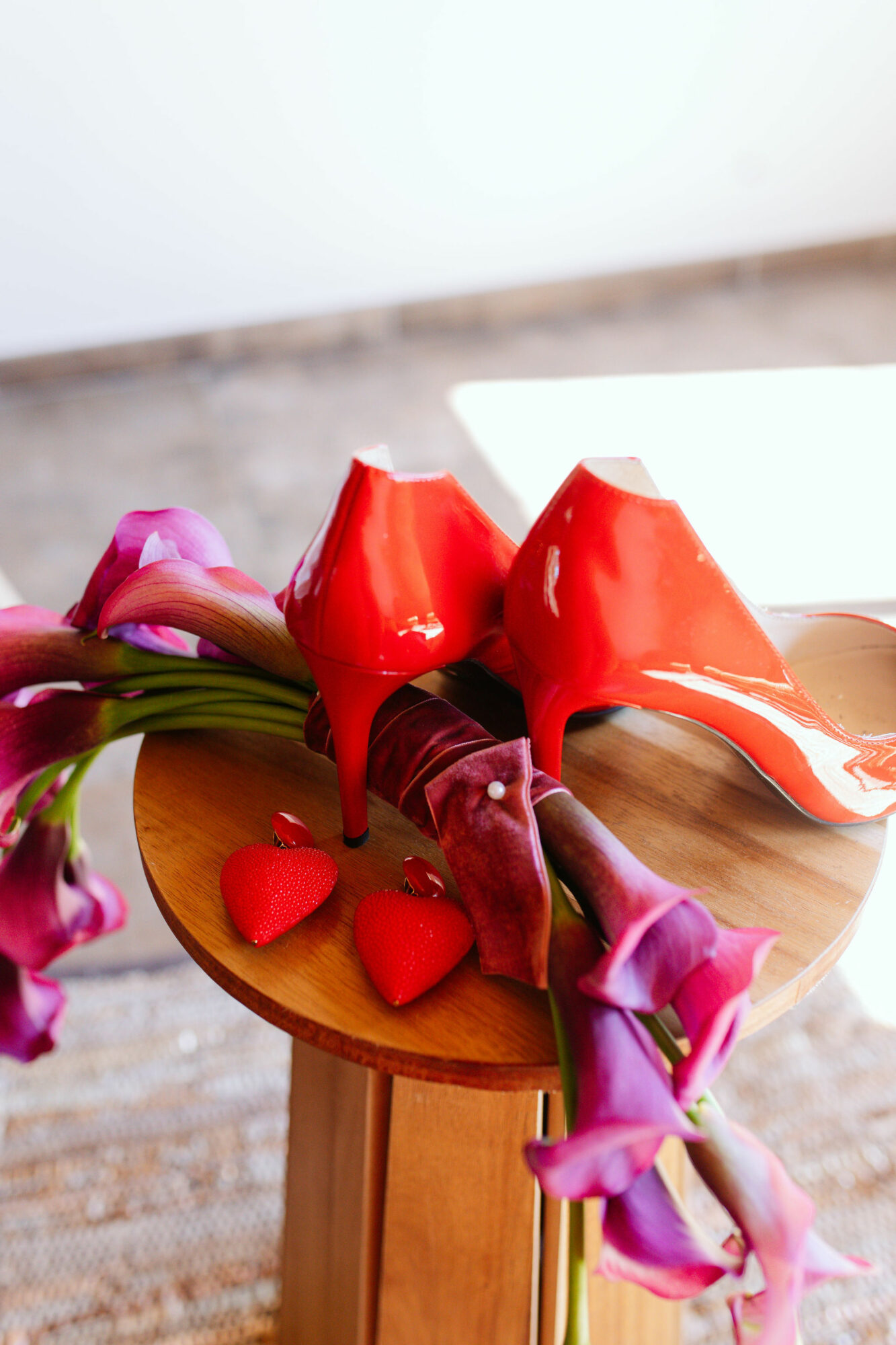 mariage rouge, mariage violet, détails mariage