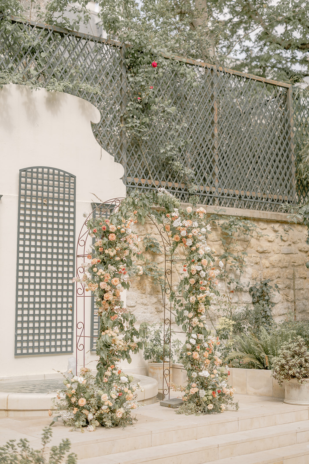 garden arch, garden wedding, arche jardin, décoration florale