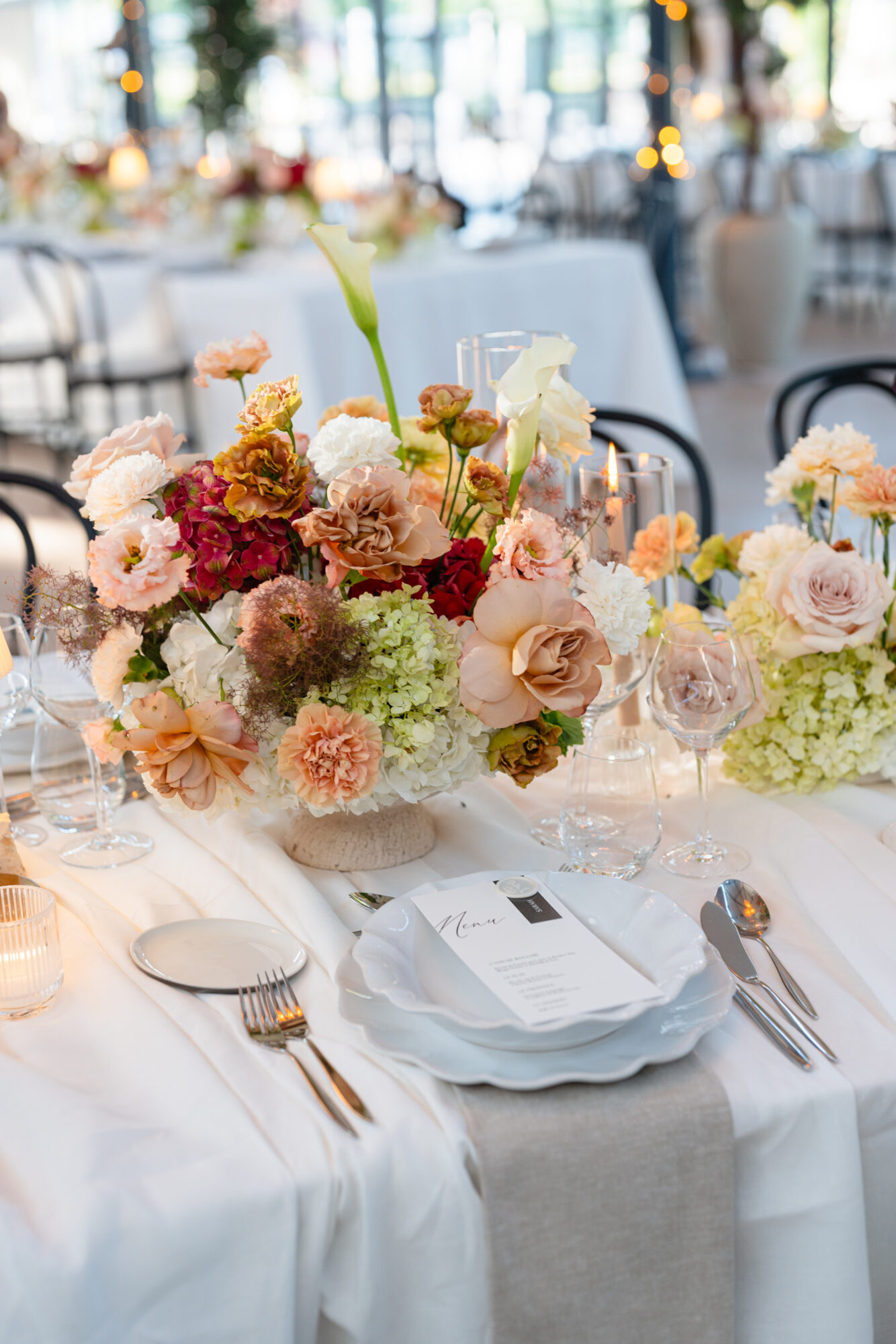 Détail de table mariage, art de la table, mariage haut de gamme
